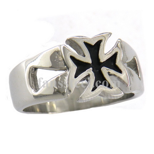 FSR02W27 Cut-out Maltese Cross Fancy Ring - Click Image to Close